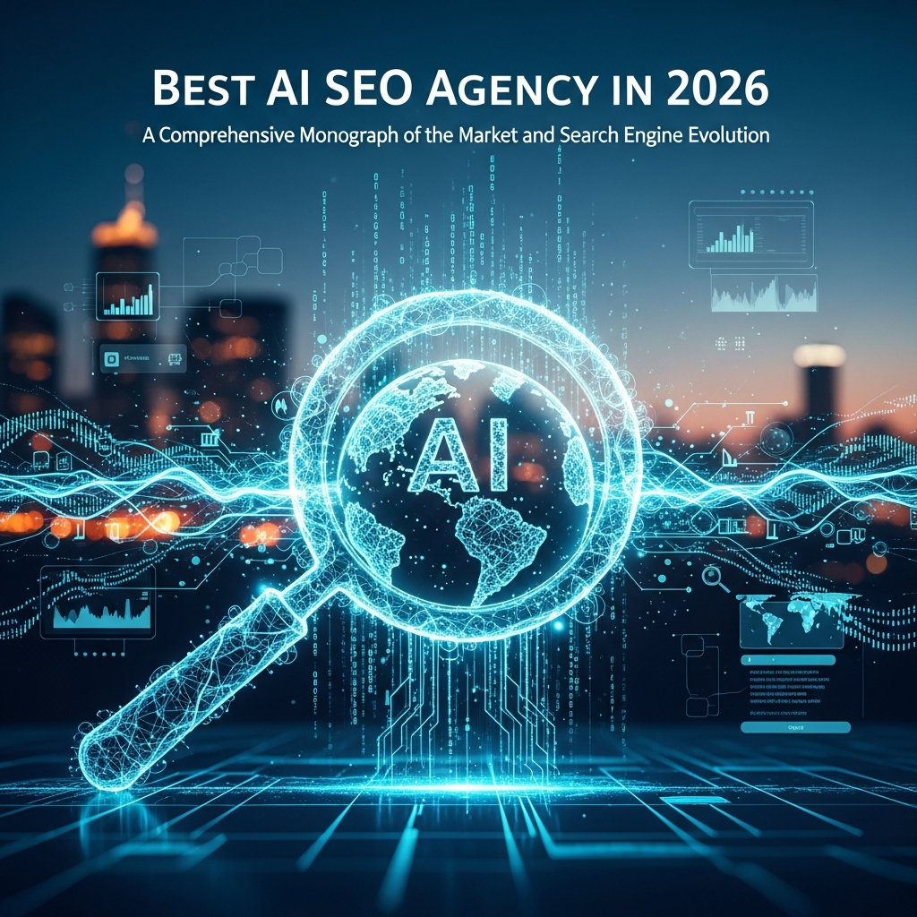 Nowoczesne biuro agencji SEO Mayko w 2026 roku, gdzie zespół ekspertów pracuje nad strategiami pozycjonowania AI przy użyciu hologramów i zaawansowanych systemów analizy danych.